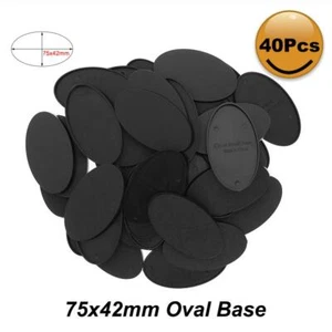 40pcs Oval Bases 75X42mm Oval Base Plastic Bases For Miniature War Games MB875 - Picture 1 of 4