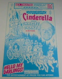 Charlie Drake Cinderella Peterborough Theatre Pantomime Flyer 1985 - Picture 1 of 2