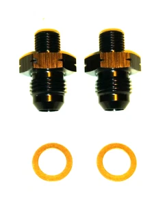 6an a 10mm 1.0 Weber IDF Carburador Fitting Negro. (Conjunto de 2) - Imagen 1 de 1