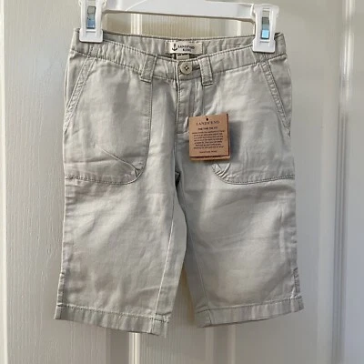 Lands' End Kids Light Stone Capri Pants Cotton Girls Size 5 NWT - Image 1 of 4