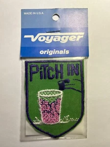 PITCH IN Patch Reminder to Not Litter and Pick Up Your Trash - Picture 1 of 3