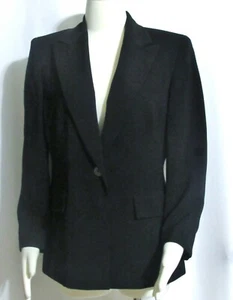 NEW Womens Ladies KASPER CLASSICS Black Fully Lined Tailored Blazer Jacket 10 - Picture 1 of 4