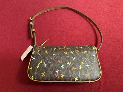 Bolso Michael Kors Jet Set Estampado Avión Bolso Marrón Multicolor NUEVO Foto 1 de 4