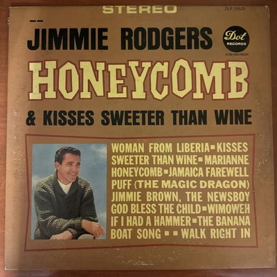 Jimmie F. Rodgers: Honeycomb & Kisses Sweeter Than Wine LP Vinyl Mono '63 - Image 1 of 4
