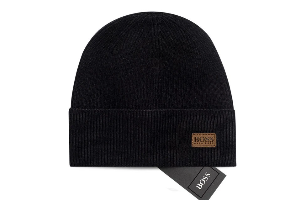 Boss Unisex Invierno Cálido Frío Sombrero Tejido Gorro Exterior Negro Foto 1 de 1