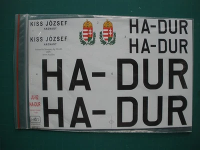 1/48 decalcomanie HAD HungAeroDecals 48067 pour maquette avion Ju-52/3 hongrois - Photo 1/3