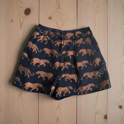 Шорты MARC BY MARC JACOBS с принтом Jaguar высокая талия шерстяная смесь размер 6 - Изображение 1 из 4