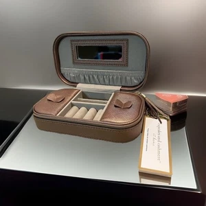 Cupcake and Cashmere at Home Portable Jewelry Box, Dark Rose color Mirror NWT - Picture 1 of 22