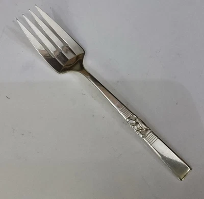 Vtg Oneida Community Silver Plate MORNING STAR Bread Server Serving Fork Cutlery - Image 1 of 4