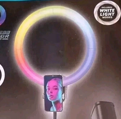 Anillo Luz Nuevo Bower Inalámbrico LED Anillo Luz Soporte Ajustable 22"- Foto 1 de 4