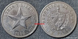 CARIBE 1 PESO plata año 1934. KM 15.2. ESCASA. Peso 26,73 gr. Diámetro 38 mm. - Imagen 1 de 1