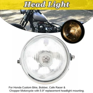 6" Headlight Head Light Lamp 12V Dirt Bike Front 35W Fits For Honda Bobber - Picture 1 of 10