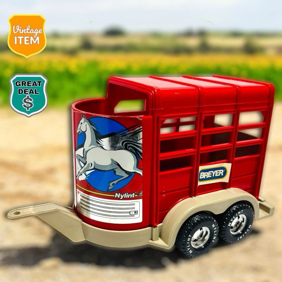 Винтажный конюшенный прицеп NYLINT 4x4. Пожалуйста, прочтите! РЕДКИЙ товар! - Изображение 1 из 4