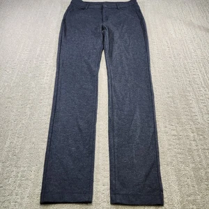 Athleta Pants Women 8 Knit Chino Mid Rise Straight Leg Office Gray Stretch Work - Picture 1 of 12