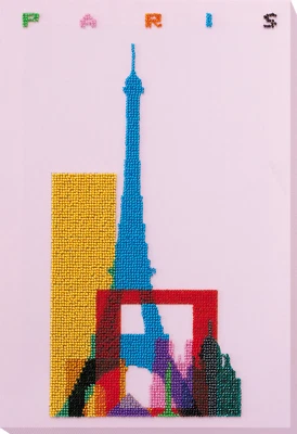 DIY Bead Embroidery Needlepoint Kit "New Paris " Stitching Handmade Beadwork - Image 1 of 4