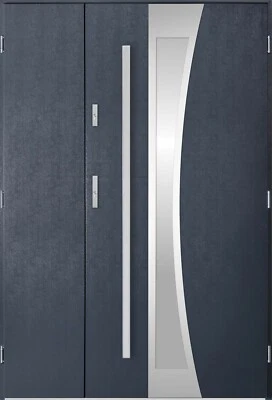 Modern Front Entry Double Door, Side Panel, Anthracite, Globarro PS GE2 - Image 1 of 4