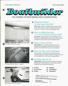 BOATBUILDER Journal Of Boat Design & Construction March-April 2002 pamphlet - Imagen 1 de 1