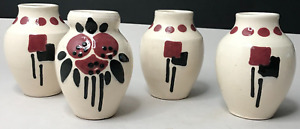 quatre VASES DLG Simone LARRIEU art déco céramique vase ancien vintage antique ,