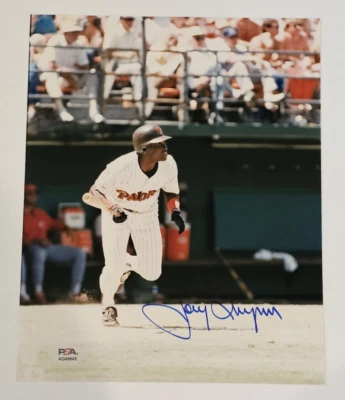 TONY GWYNN Signed 8x10 Photo-HALL OF FAME-SAN DIEGO PADRES-PSA - Image 1 of 3