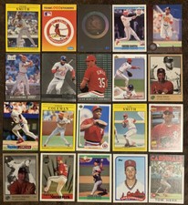 St. Louis Cardinals 20 Card Lot w/ 2 Team Stickers Ozzie Smith RCs Insert NM+