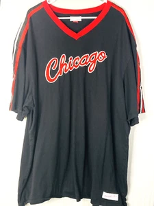 Chicago Bulls Men's Mitchell Ness Big & Tall Shirt Shoulder Stripes Size 3XLT - Picture 1 of 7