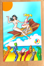 BETTY & VERONICA BEACH PARTY #1 DAN PARENT DAVE STEVENS HOMAGE RAW/METAL SET COA