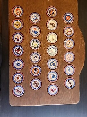 1990 Collector Series MLB Bubble Gum Baseballs Tins With Custom Wall Display  - Image 1 of 4