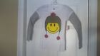 Smiley Face Long Sleeve T-Shirt Small sled Ice Skate boot glove hat ski snow