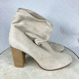 Chinese Laundry Kristin Cavallari Block Heels Boots Beige Georgie Slouch Bootie - Picture 1 of 12