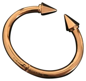Vita Fede Titan Thea Spiked Cuff Bracelet Size S Rose Gold - Picture 1 of 2