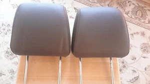 OEM 2010-2016 Lincoln MKT Front seat Headrest LEFT and RIGHT Brown leather - Picture 1 of 2