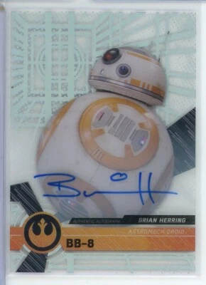 2017 Topps Star Wars High Tek Autographs #NNO Brian Herring as BB-8 - Image 1 of 2