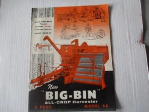 Vintage Allis Chalmers Big-Ben Model 66 All Crop Harvester Brochure Original - Picture 1 of 3