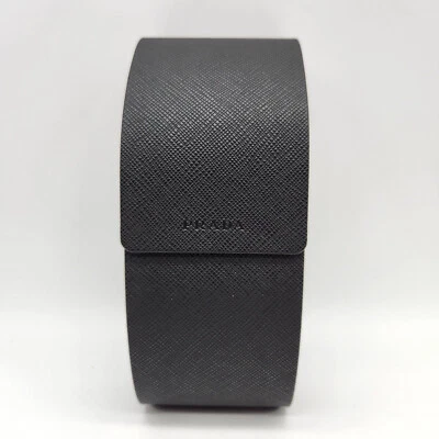 Prada Black Vertical Magnetic Hard Glasses Case With cloth 6" x 2 " x 2 ¼" - Image 1 of 4