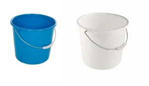 Bekaform Eimer Putzeimer Haushaltseimer 12 Liter grau und blau Metallbügel - Bild 1 von 3
