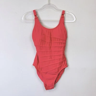 Traje de baño de una pieza Calvin Klein para mujer talla 4 coral Foto 1 de 4