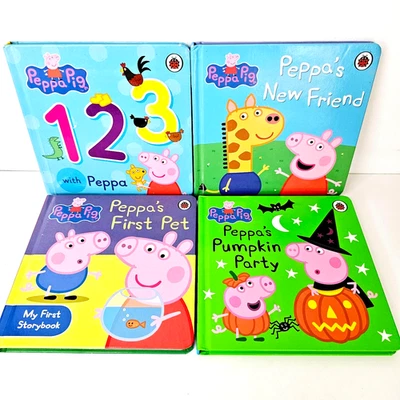 Peppa Pig Board Books Peppa’s Pumpkin Party 123 x4 Hardcover Free Postage - image 1 of 4
