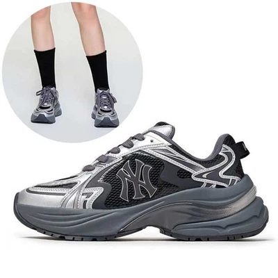 25 FW MLB Big CURVE RUNNER 搪瓷纽约洋基队运动鞋美国 6-11 — 第 1/4 张图片