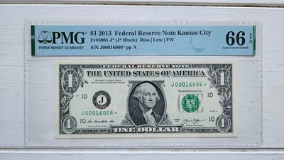 2013 Kansas City Star Note 1.00 J00016006* PMG 66 EPQ - Image 1 of 2