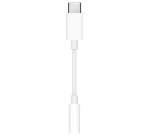 Adaptador conector para auriculares Apple MW2Q3AM/A/MU7E2AM/A USB-C a 3,5 mm - blanco - Imagen 1 de 3