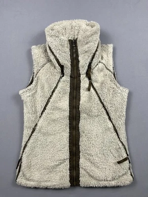 Chaleco Kuhl Flight para mujer mediano de piel sintética cremallera completa piel sherpa polar polizón capucha Foto 1 de 4