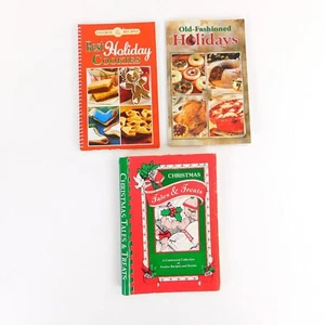 Christmas Cook Books Lot 3 Sketches Inscribed in One - Picture 1 of 12
