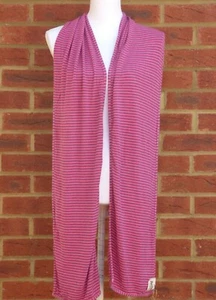 BNWT Womens A Postcard From Brighton Bright Pink Stripe Scarf Made in GB OneSize - Picture 1 of 4