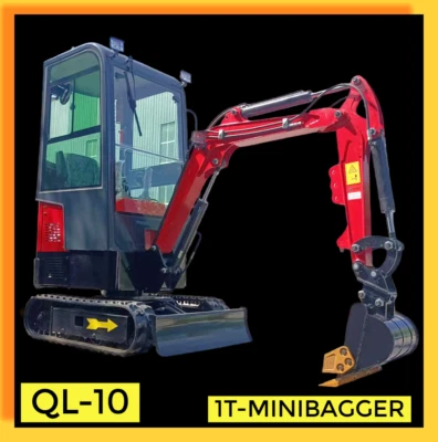 ▶NEU QL-10 - Mini Bagger mit Kabine- 1T - GARANTIE - Dieselmotor KOOP 192F/FE ◀ - Bild 1 von 4