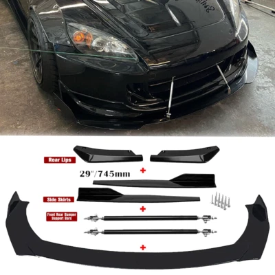 For Honda S2000 2000-2009 Front Rear Bumper Lip Spoiler Splitter+ Side Skirt Foto 1 de 4