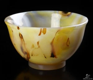 3.7" Premium Brazilian Agate Carved Crystal Bowl, Crystal Healing - Picture 1 of 4