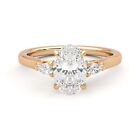 130 Carat Igi  Gia Certified Lab Created Diamond Wedding Ring 18K Rose Gold