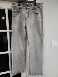 Old Skool Men's Dirty Wash Gray Jeans Size 34x30 