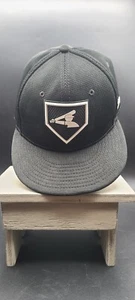 NEW ERA 59 FIFTY MLB CHICAGO WHITE SOX CLUBHOUSE BLACK FITTED HAT SZ 7 Pre-Owned - Picture 1 of 6
