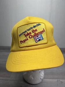 Vintage Pepsi Challenge SnapBack Trucker Mütze Patch Mesh Cap 80er Promo Soda Pop - Bild 1 von 10